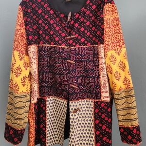 Colorful Patchwork Long Sleeve Top